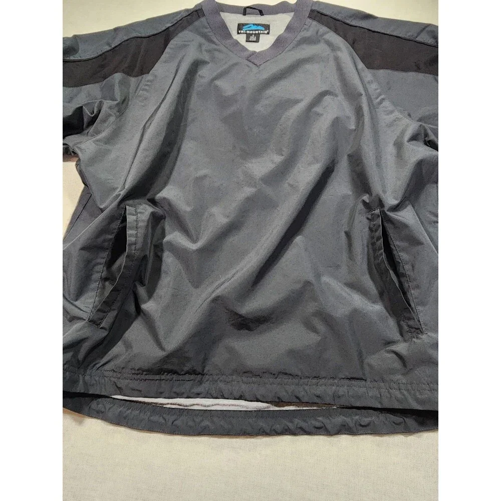 Tri-Mountain Men's 1/4 Zip Pullover Jacket Grey Sz Small  #060